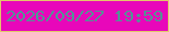 文字の大きさ：3、枠の色：e3c66b、背景の色：e807ba、文字の色：529395 無料ブログパーツのブログ時計