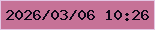 文字の大きさ：1、枠の色：e3c6e3、背景の色：c67297、文字の色：0e0618 無料ブログパーツのブログ時計