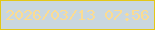 文字の大きさ：5、枠の色：e3c717、背景の色：cad7df、文字の色：fbdc92 無料ブログパーツのブログ時計