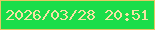 文字の大きさ：2、枠の色：e3c863、背景の色：1add4a、文字の色：f5e3a3 無料ブログパーツのブログ時計