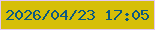 文字の大きさ：2、枠の色：e3c8f5、背景の色：d6bf08、文字の色：0b5981 無料ブログパーツのブログ時計
