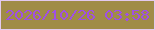 文字の大きさ：4、枠の色：e3caef、背景の色：a08c47、文字の色：a050e4 無料ブログパーツのブログ時計