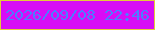 文字の大きさ：3、枠の色：e3cb3a、背景の色：d70df6、文字の色：4b7eff 無料ブログパーツのブログ時計