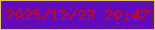 文字の大きさ：2、枠の色：e3cc41、背景の色：610bbb、文字の色：d00608 無料ブログパーツのブログ時計