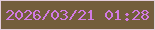 文字の大きさ：4、枠の色：e3cdda、背景の色：735e3c、文字の色：d27ae4 無料ブログパーツのブログ時計