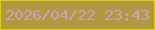 文字の大きさ：1、枠の色：e3ce0c、背景の色：b09a41、文字の色：d49cbe 無料ブログパーツのブログ時計