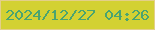 文字の大きさ：1、枠の色：e3cf8a、背景の色：d3d133、文字の色：4aa470 無料ブログパーツのブログ時計