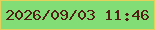 文字の大きさ：4、枠の色：e3d15b、背景の色：83dd76、文字の色：511f13 無料ブログパーツのブログ時計