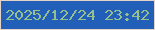 文字の大きさ：3、枠の色：e3d4c7、背景の色：215fb8、文字の色：97be8d 無料ブログパーツのブログ時計
