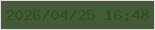 文字の大きさ：5、枠の色：e3dbdf、背景の色：435b36、文字の色：374a23 無料ブログパーツのブログ時計