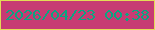 文字の大きさ：1、枠の色：e3dc56、背景の色：c73b73、文字の色：0ba581 無料ブログパーツのブログ時計