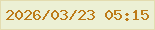 文字の大きさ：5、枠の色：e3dcb0、背景の色：ecf0d5、文字の色：bd7b18 無料ブログパーツのブログ時計