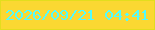 文字の大きさ：2、枠の色：e3dd1e、背景の色：fbd832、文字の色：52fbfd 無料ブログパーツのブログ時計