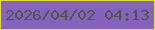 文字の大きさ：4、枠の色：e3de23、背景の色：8663bc、文字の色：55524e 無料ブログパーツのブログ時計