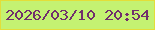 文字の大きさ：3、枠の色：e3de39、背景の色：c4f272、文字の色：712f6c 無料ブログパーツのブログ時計
