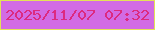 文字の大きさ：4、枠の色：e3e257、背景の色：d26be4、文字の色：dc2a80 無料ブログパーツのブログ時計