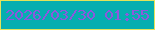 文字の大きさ：3、枠の色：e3e35a、背景の色：06aeb0、文字の色：8d58dd 無料ブログパーツのブログ時計
