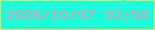 文字の大きさ：4、枠の色：e3e457、背景の色：1cfcdb、文字の色：dda5b7 無料ブログパーツのブログ時計