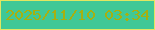 文字の大きさ：1、枠の色：e3e660、背景の色：40c896、文字の色：a7b010 無料ブログパーツのブログ時計