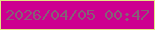 文字の大きさ：5、枠の色：e3e684、背景の色：cd0090、文字の色：866176 無料ブログパーツのブログ時計