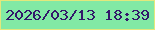 文字の大きさ：1、枠の色：e3e87c、背景の色：82e9a5、文字の色：33186a 無料ブログパーツのブログ時計