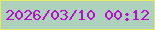 文字の大きさ：1、枠の色：e3e961、背景の色：add1bd、文字の色：b90dcc 無料ブログパーツのブログ時計