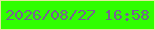文字の大きさ：1、枠の色：e3ea9d、背景の色：30fe00、文字の色：776193 無料ブログパーツのブログ時計