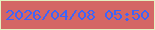 文字の大きさ：5、枠の色：e3f0c1、背景の色：d46665、文字の色：3d64f9 無料ブログパーツのブログ時計