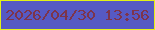 文字の大きさ：2、枠の色：e3f116、背景の色：5659c3、文字の色：7d344b 無料ブログパーツのブログ時計