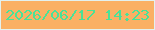 文字の大きさ：2、枠の色：e3f1ef、背景の色：fab064、文字の色：48e298 無料ブログパーツのブログ時計