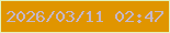 文字の大きさ：4、枠の色：e3f2bc、背景の色：e09500、文字の色：c4b7ca 無料ブログパーツのブログ時計