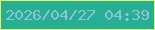 文字の大きさ：1、枠の色：e3f470、背景の色：27af92、文字の色：8cc4de 無料ブログパーツのブログ時計