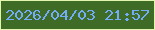 文字の大きさ：1、枠の色：e3f4af、背景の色：3e6c26、文字の色：73acf8 無料ブログパーツのブログ時計