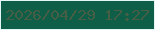 文字の大きさ：3、枠の色：e3f5f7、背景の色：0f5e48、文字の色：465e46 無料ブログパーツのブログ時計
