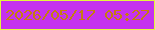 文字の大きさ：5、枠の色：e3f83c、背景の色：c531ef、文字の色：c57d10 無料ブログパーツのブログ時計