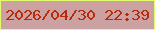 文字の大きさ：4、枠の色：e3fc6c、背景の色：cba2a1、文字の色：b72b06 無料ブログパーツのブログ時計