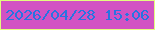 文字の大きさ：1、枠の色：e3fc7f、背景の色：d252c3、文字の色：2874e1 無料ブログパーツのブログ時計