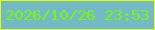 文字の大きさ：1、枠の色：e3fd0d、背景の色：73bac6、文字の色：79f80f 無料ブログパーツのブログ時計