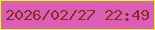 文字の大きさ：5、枠の色：e3ff12、背景の色：dd5eb6、文字の色：83321d 無料ブログパーツのブログ時計