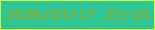 文字の大きさ：4、枠の色：e3ff29、背景の色：2dc797、文字の色：9aa516 無料ブログパーツのブログ時計