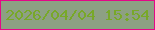 文字の大きさ：1、枠の色：e40787、背景の色：8da083、文字の色：78a829 無料ブログパーツのブログ時計