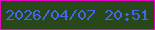 文字の大きさ：3、枠の色：e407c0、背景の色：28481a、文字の色：4267e8 無料ブログパーツのブログ時計