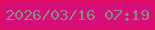 文字の大きさ：2、枠の色：e40c59、背景の色：d70e77、文字の色：878b84 無料ブログパーツのブログ時計