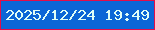 文字の大きさ：4、枠の色：e40d49、背景の色：0c66d6、文字の色：e0fdf6 無料ブログパーツのブログ時計
