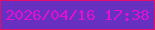 文字の大きさ：1、枠の色：e40d6a、背景の色：6830c0、文字の色：e012ce 無料ブログパーツのブログ時計