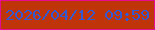 文字の大きさ：1、枠の色：e40d90、背景の色：c03409、文字の色：325bd3 無料ブログパーツのブログ時計