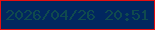 文字の大きさ：3、枠の色：e40f10、背景の色：01275f、文字の色：104a4e 無料ブログパーツのブログ時計
