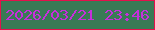 文字の大きさ：2、枠の色：e4104c、背景の色：397a55、文字の色：c72edb 無料ブログパーツのブログ時計