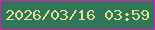 文字の大きさ：1、枠の色：e417bc、背景の色：317657、文字の色：dde098 無料ブログパーツのブログ時計