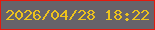 文字の大きさ：1、枠の色：e41a0e、背景の色：67636a、文字の色：edc31d 無料ブログパーツのブログ時計